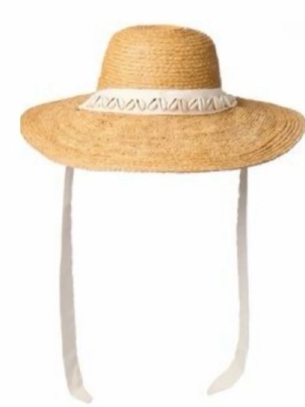 🔘San Diego Hat Company Straw Sun Hat with White Shell Trim